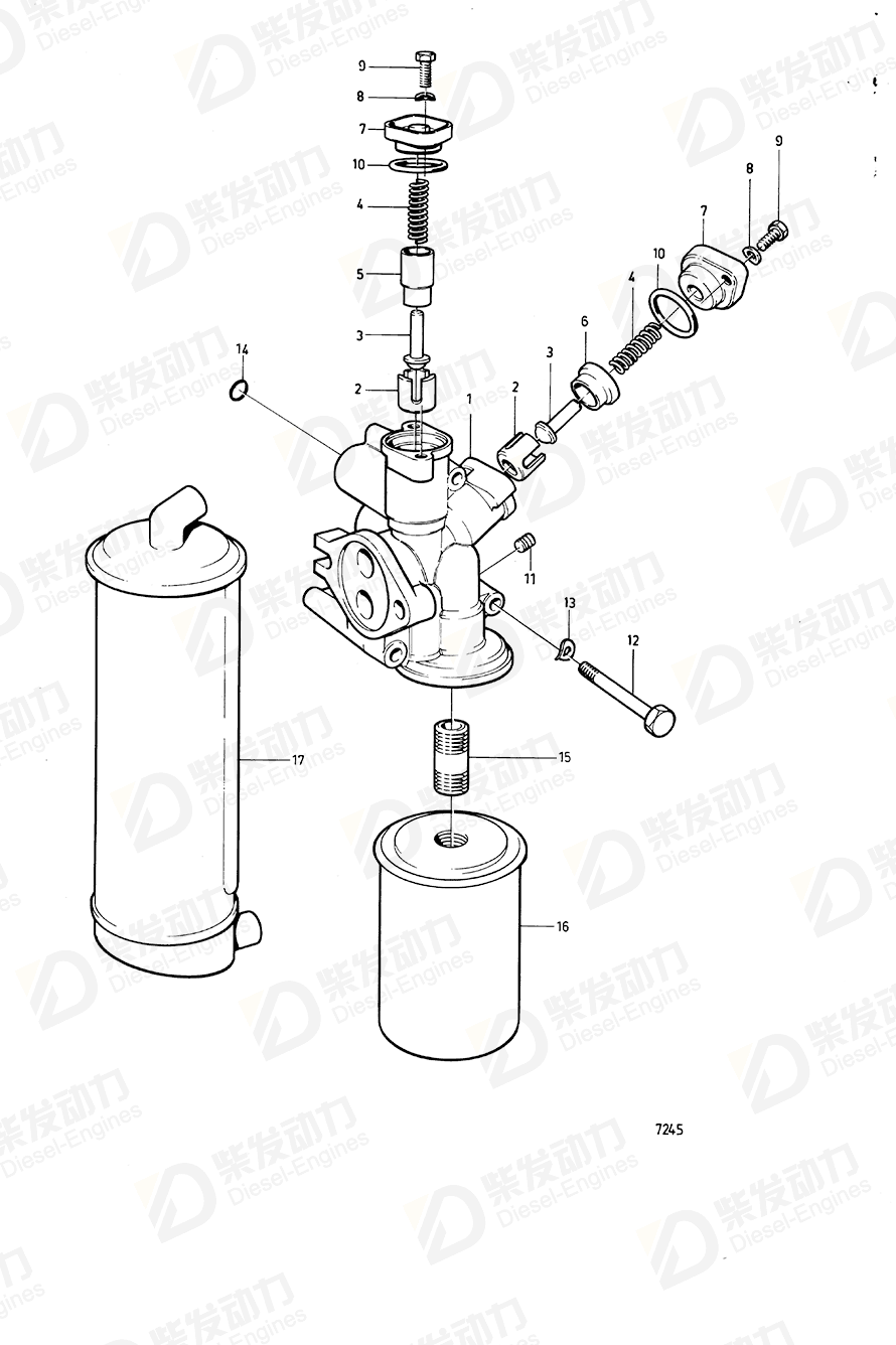 VOLVO Oil filter 471034 Drawing